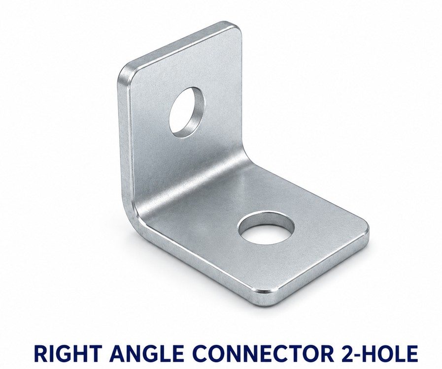 90 degree angle bracket 2-hole strut connector