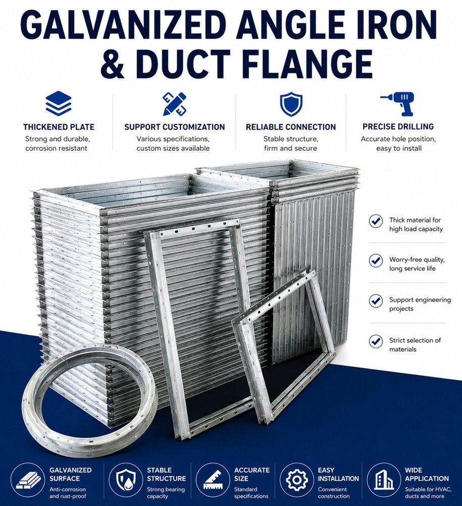 Round galvanized duct flange ring