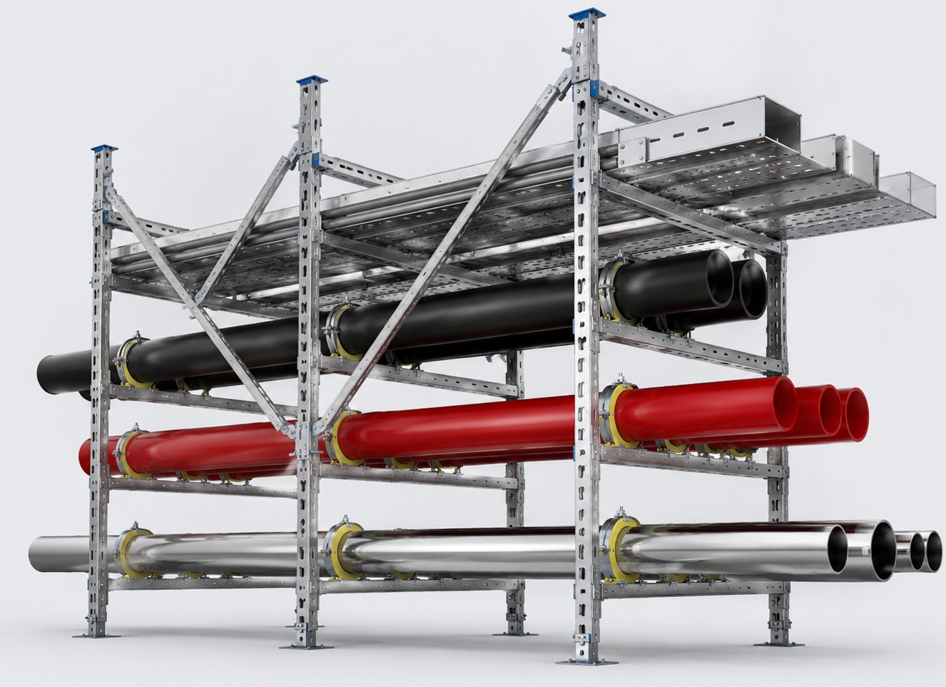 Seismic bracing systems for pipes, cable tray and HVAC duct