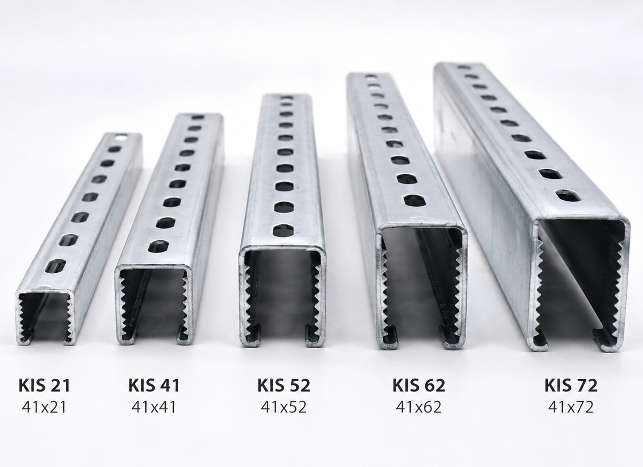 Strut channel C-channel KIS 21 to 72